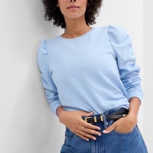Gap Puff Sleeve Crew Sweater size M; never worn
